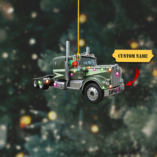 Semi Truck Christmas Ornament, Decorations Best Christmas Gifts For Truck Drivers Truckers, Ornament Decoration, Ornament For Gift, Ornament Christmas