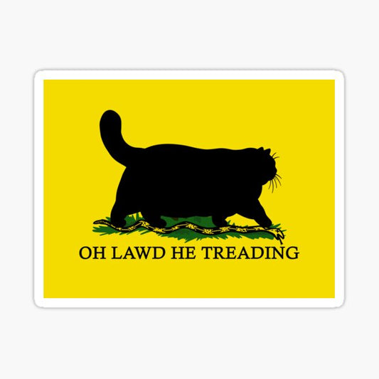 Oh Lawd He Treading Sticker