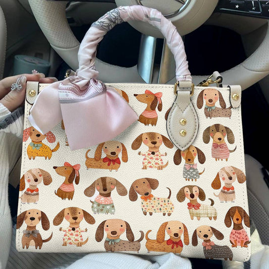 Dachshund Leather Bag Cutie Doxie
