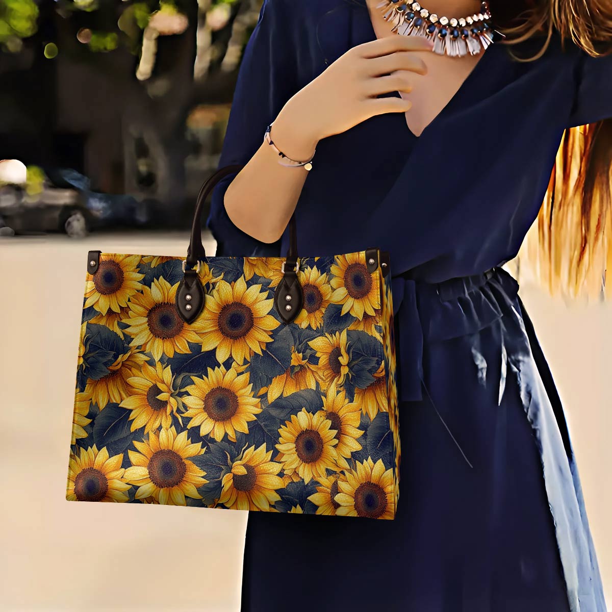 Sunflower Leather Bag Harvest Glow
