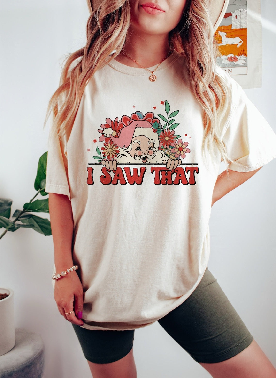 Floral Christmas Sweatshirt Christmas, Christmas Santa T-shirt, Daisy Christmas Sweatshirt, Pink Christmas Sweatshirt, Funny Christmas Sweatshirt, Santa Claus T-shirt, Sweatshirt Christmas