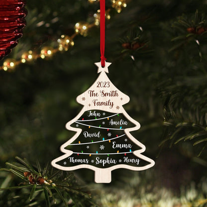 Custom Family Ornament, Family Name Christmas Tree Ornament, Family Name Tree Ornament, Christmas Tree Name, 2023 Christmas Ornament