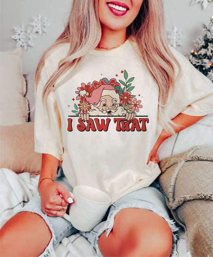 Floral Christmas Sweatshirt Christmas, Christmas Santa T-shirt, Daisy Christmas Sweatshirt, Pink Christmas Sweatshirt, Funny Christmas Sweatshirt, Santa Claus T-shirt, Sweatshirt Christmas