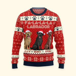 Personalized Photo Ugly Sweater, Funny Labrador Dog Lovers Ugly Sweatshirt, Dog Christmas Sweatshirt, Dog Lover Shirt, Pets Owner Sweatshirt