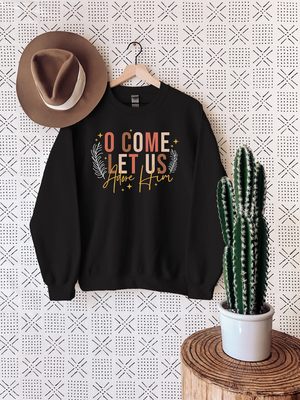 Let Us Adore Him Sweater, Christian Christmas Sweatshirt, Religious Christmas Gifts, Nativity Xmas Shirt, Holiday Family T-Shirt