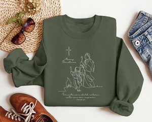 Nativity Scene Christmas Sweatshirt,Christian Christmas Sweatshirt, A Thrill of Hope Sweater ,True Story Nativity, Religious Christmas Gifts