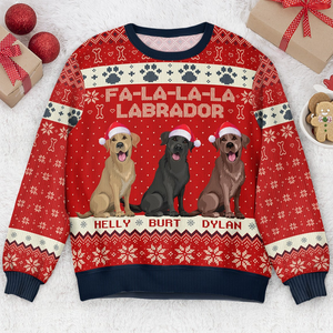 Personalized Photo Ugly Sweater, Funny Labrador Dog Lovers Ugly Sweatshirt, Dog Christmas Sweatshirt, Dog Lover Shirt, Pets Owner Sweatshirt