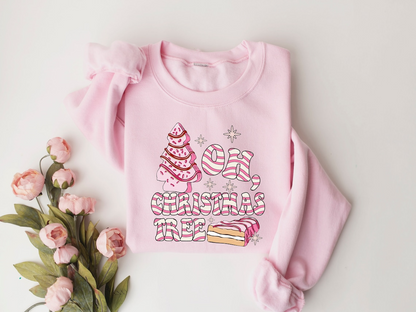 Oh Christmas Tree Sweatshirt, Christmas Cake Sweatshirt, Christmas Crewneck Sweater, Christmas Sweater Women, Funny Christmas Shirt Xmas Tee