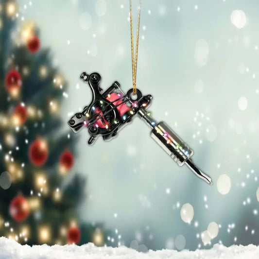 Tattoo Machine Ornament Gift For Tattoo Lover Christmas Ornament Tattoo Artist, Ornament Decoration, Ornament For Gift, Ornament Christmas
