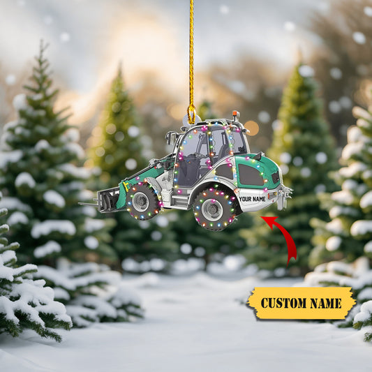 Telescopic Wheel Loader Heavy Ornament, Telehandler Forklift Christmas Ornament,, Ornament Decoration, Ornament For Gift, Ornament Christmas