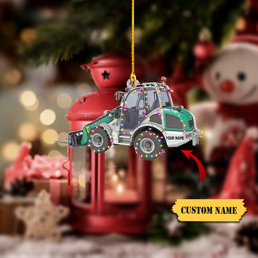 Telescopic Wheel Loader Heavy Ornament, Telehandler Forklift Christmas Ornament,, Ornament Decoration, Ornament For Gift, Ornament Christmas