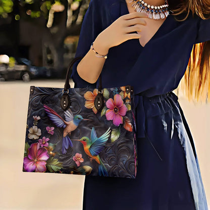 Hummingbird Leather Bag Blossom Breeze