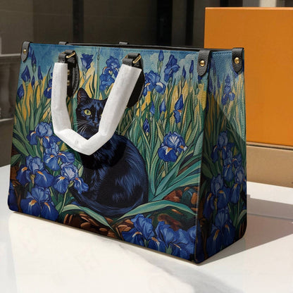 Leather Bag Iris Garden of Quiet Magic