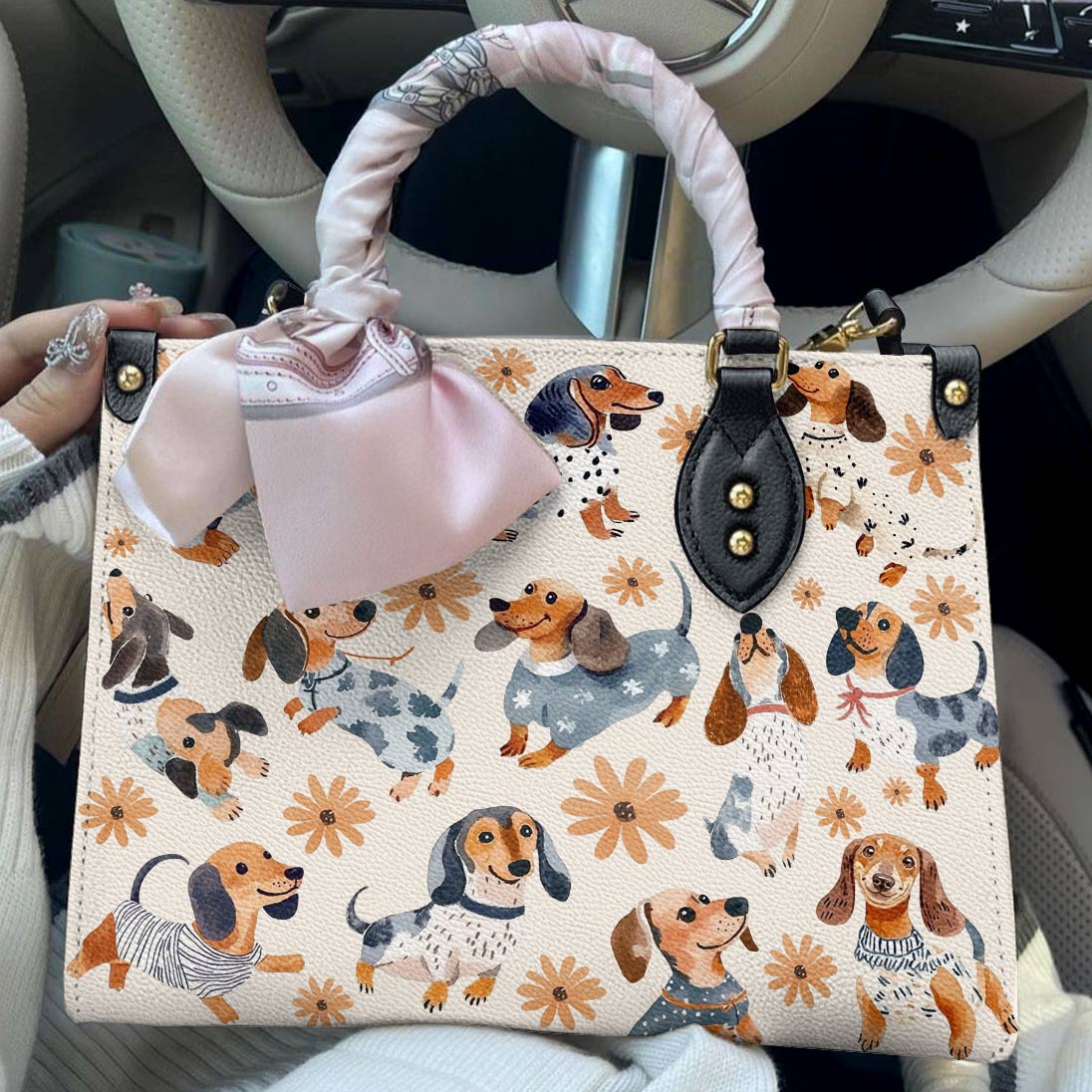 Dachshund Leather Bag Daisy Doxie