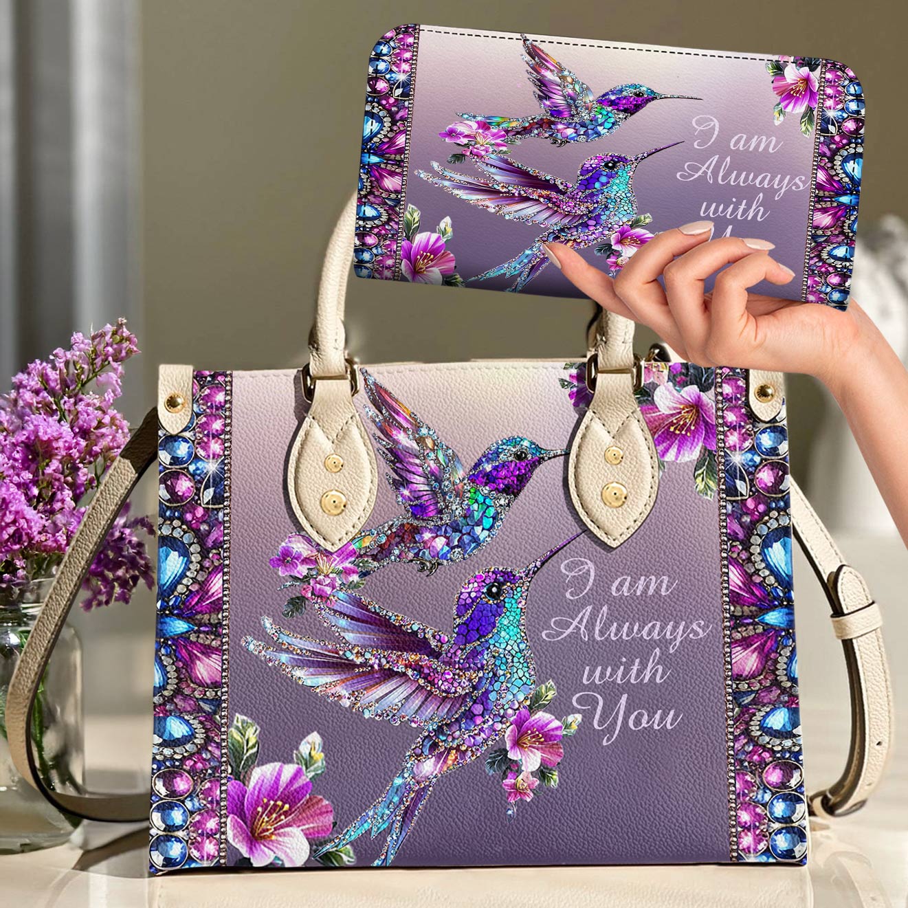 Hummingbird Leather Bag I Am Always With You