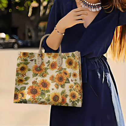 Leather Bag Sunflower Soul