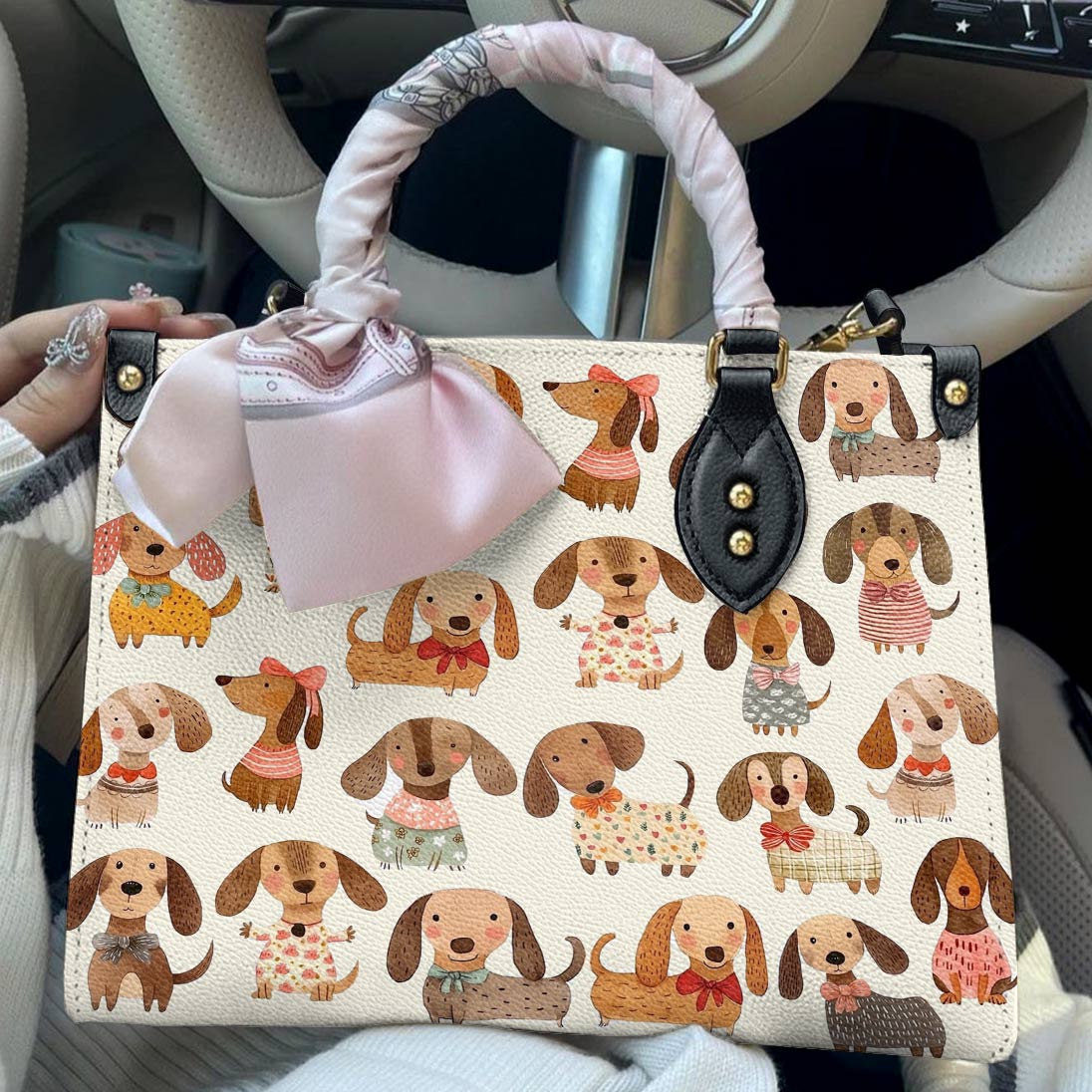 Dachshund Leather Bag Cutie Doxie