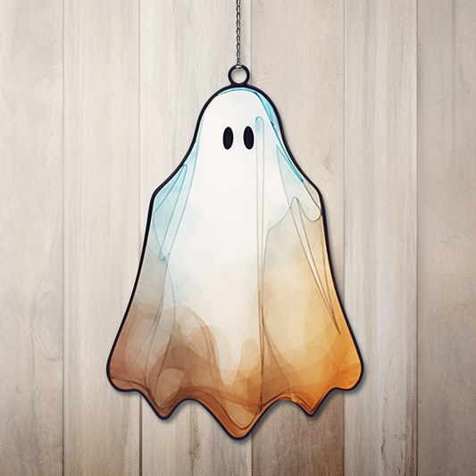 Gothic Ghost Ornament Halloween Decor, Ghost Suncatcher, Personalized Gift, Fall Decor, Wall Hanging, Halloween Gift,Custom Spooky Ornament