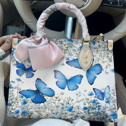 Butterfly Leather Bag Morning Sky