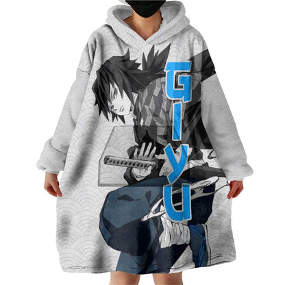 Giyu - Demon Slayer Wearable Blanket Hoodie Anime Japan Style TS04