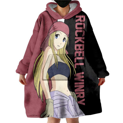 Rockbell Winry - Fullmetal Alchemist Wearable Blanket Hoodie Anime Style TS04