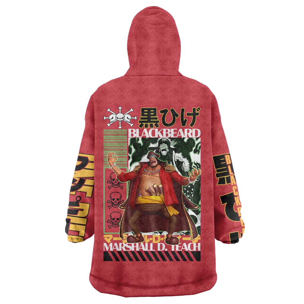 Marshall D. Teach One Piece Wearable Blanket Hoodie Japan Anime Style TS04