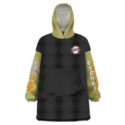 Gyomei Himejima V2 Demon Slayer S Wearable Blanket Hoodie Japan Anime Style TS04