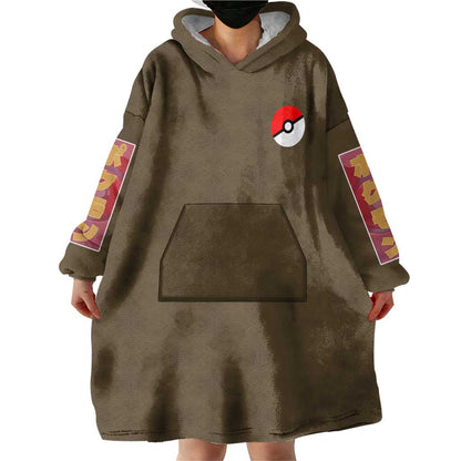 Rock Type Poke Wearable Blanket Hoodie Japan Anime Style TS04