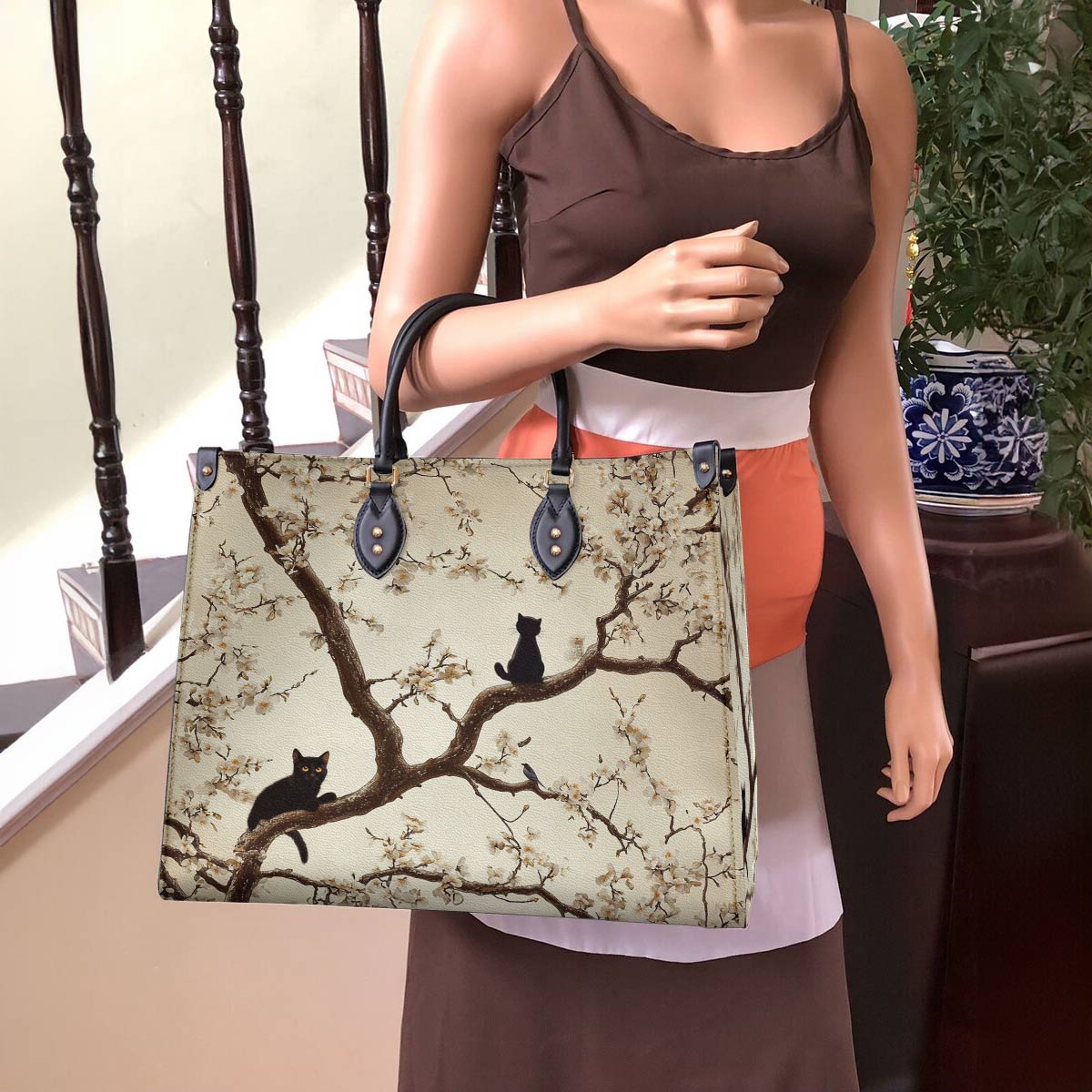 Black Cat Leather Bag Soul