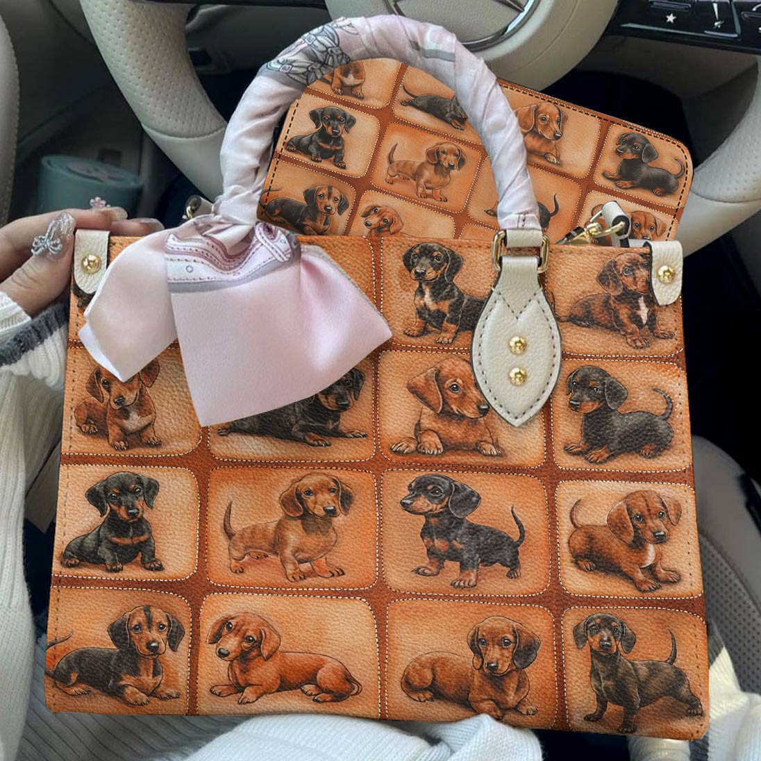 Leather Bag Vintage Dachshund Life
