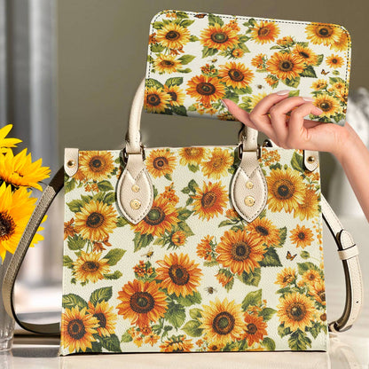 Leather Bag Sunflower Soul