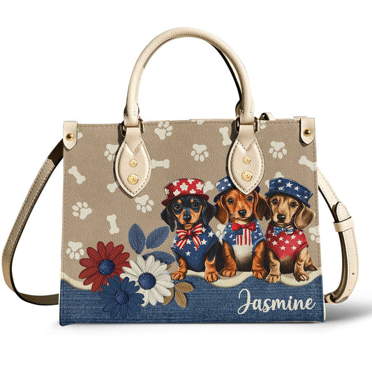 Lorva Leather Bag Personalized Happy Independence Day