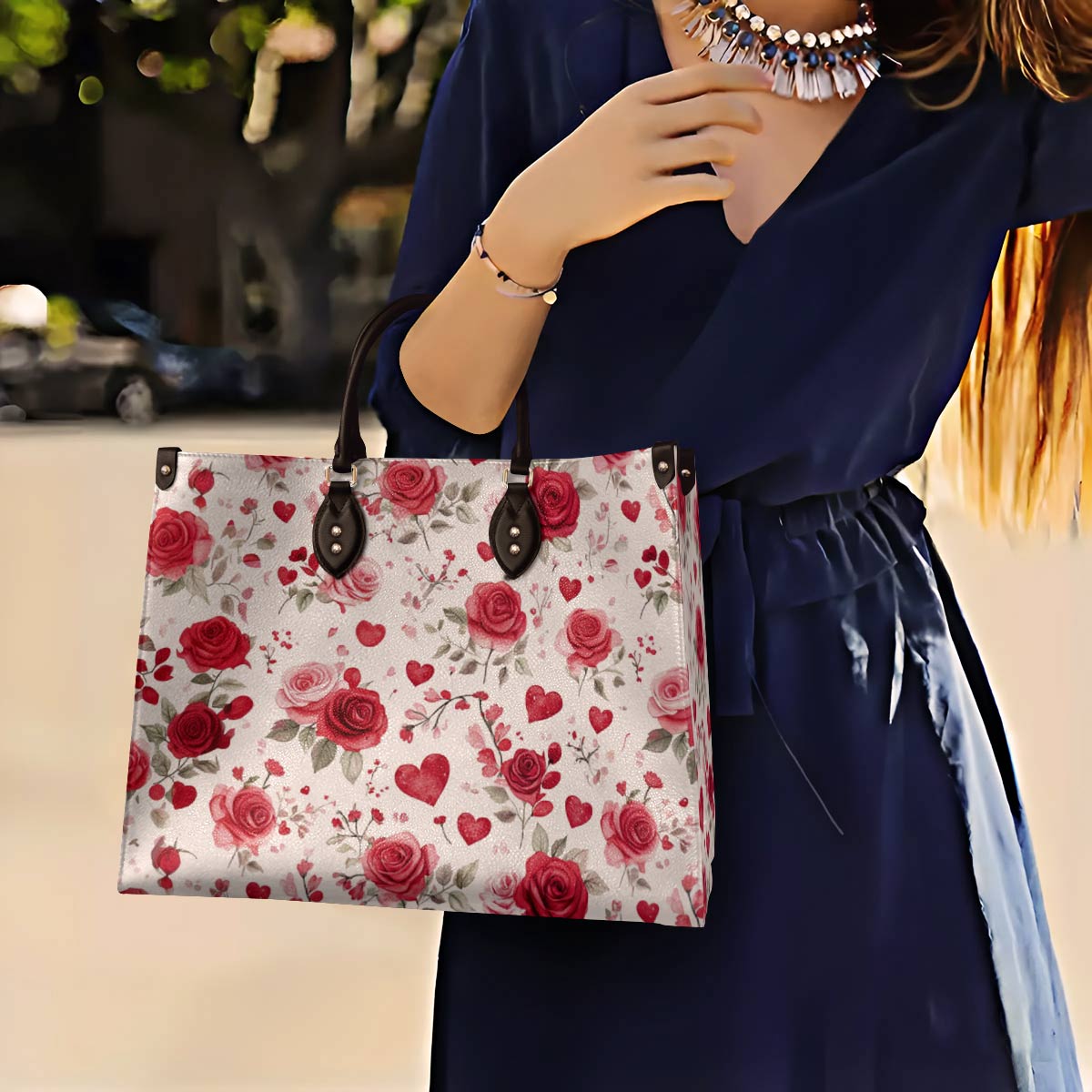Leather Bag Romantic Rose