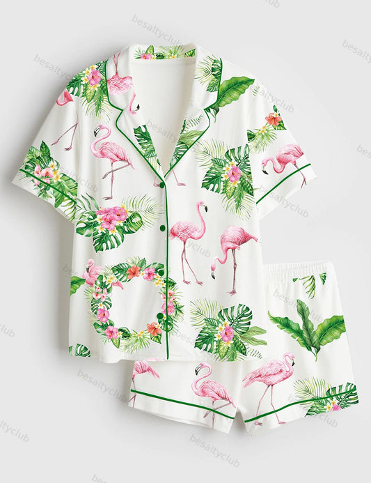 Pink Flamingo Pajama Set