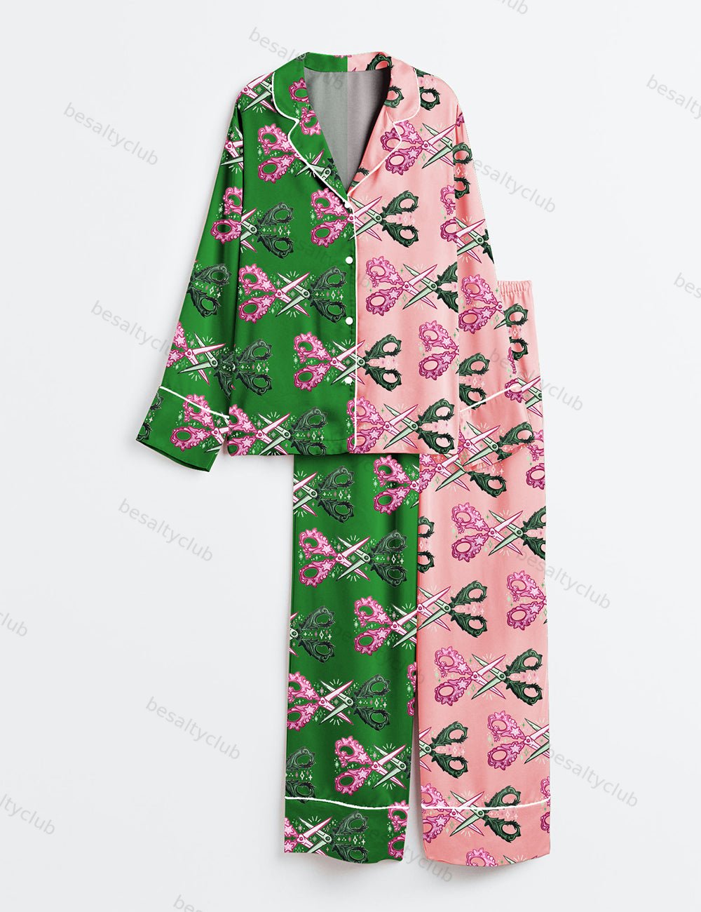 Wicked Long Sleeve Satin Pajama Set