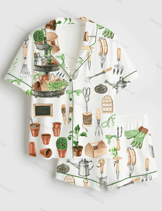 Watercolor Garden Pajama Set