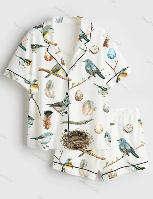 Cute Birds Pajama Set