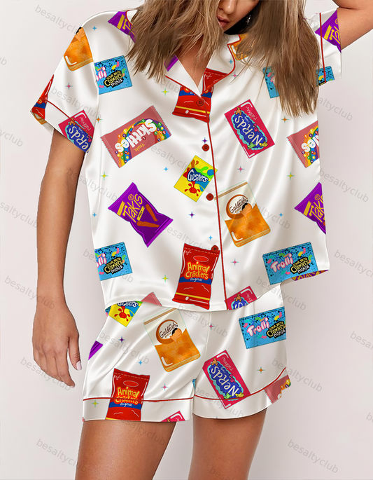 My Favorite Candy Satin Pajama Set