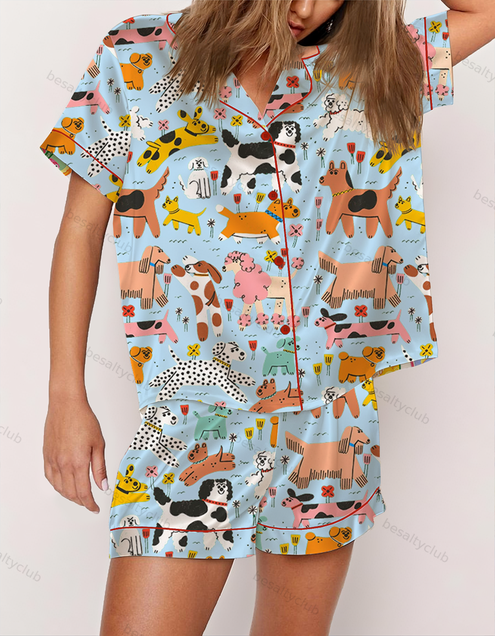 The Puppy Park Satin Pajama Set