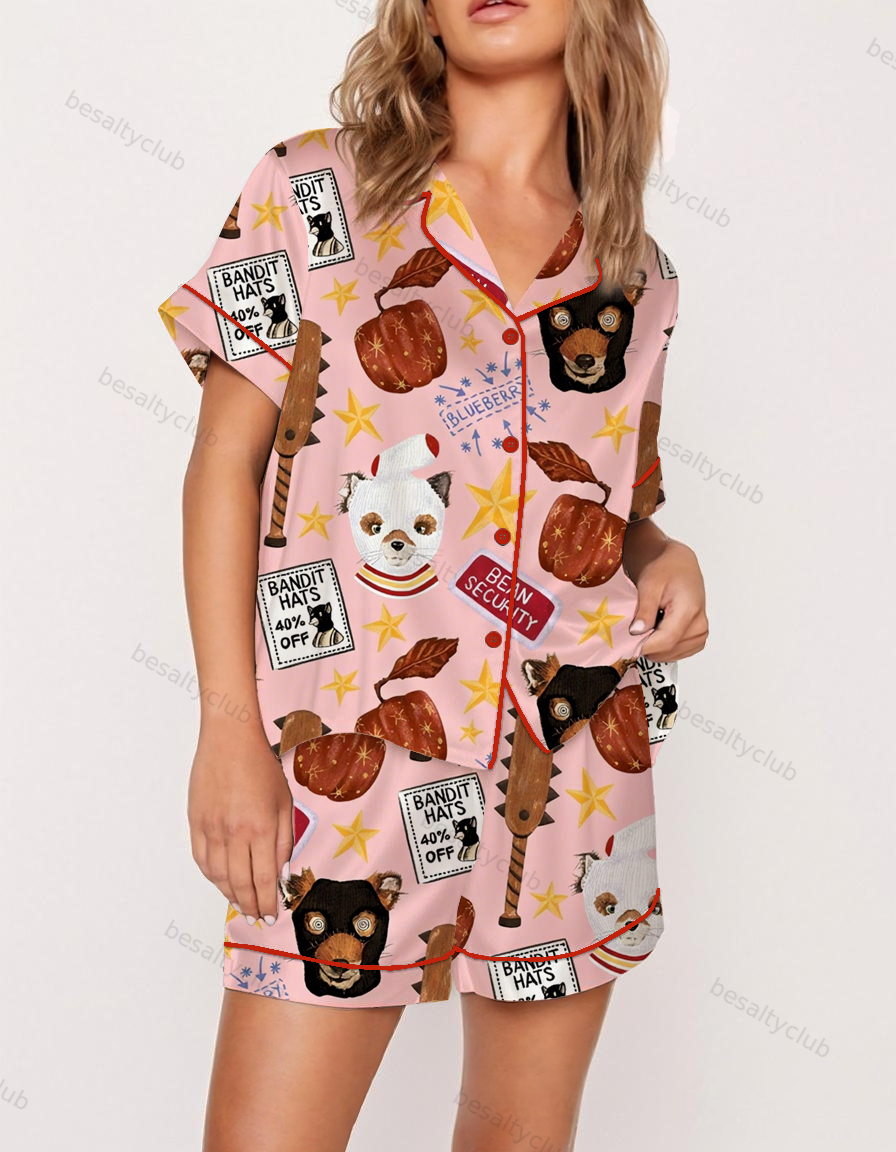 Wes Mr. Fox Satin Pajama Set