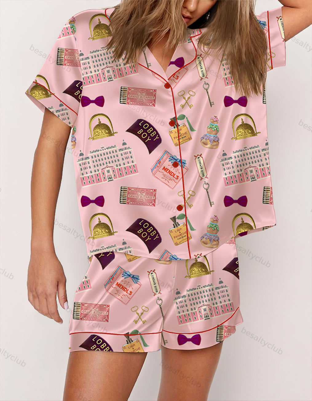 Budapest Hotel Satin Pajama Set