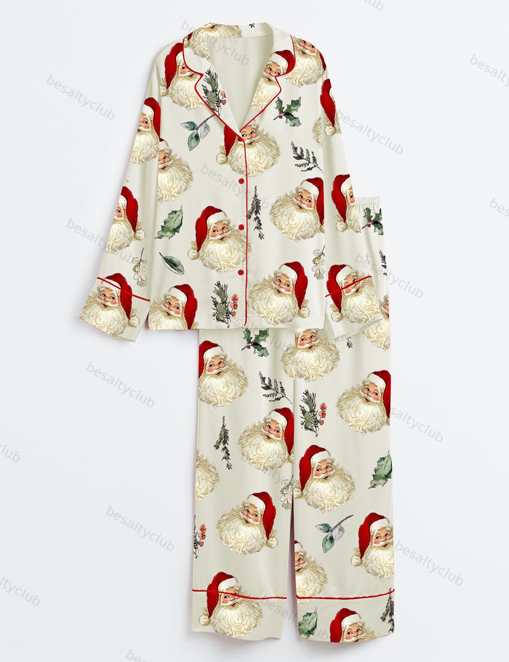 Christmas Santa Long Sleeve Pajama Set