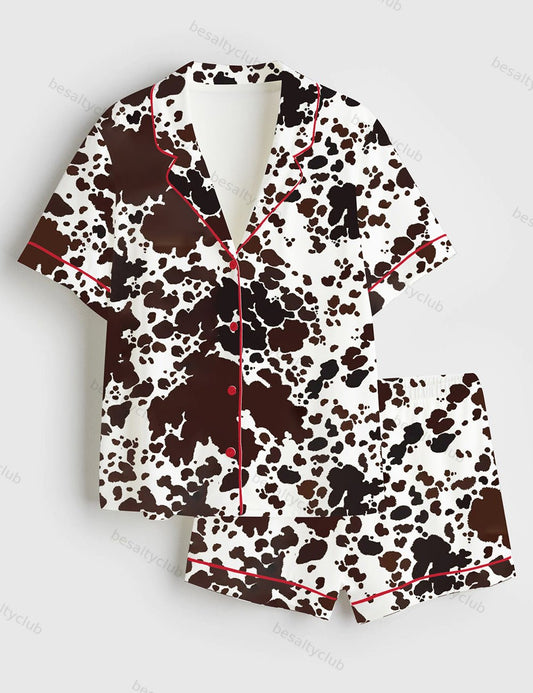 Cowgirl Envy Short Sleeve Satin Pajama Set