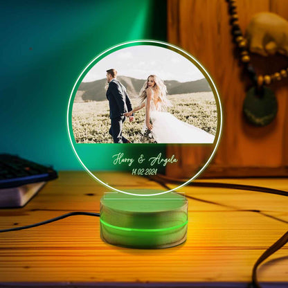 Custom Photo Wedding LED Light, Anniversary Plaque, Engagement Gifts, Newly Engaged Gifts, Engagement Frame, Gift for Her,Personalized Gifts