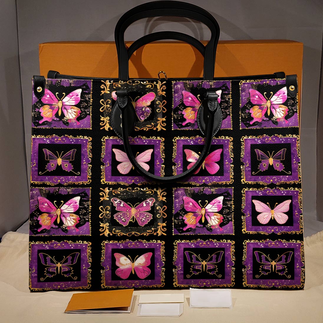 Leather Bag Gorgeous Butterfly Tapestry