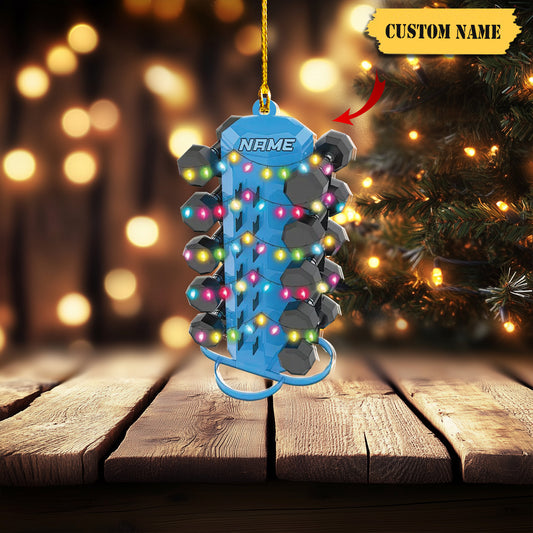Weight tree with dumbbells Ornament, Fitness, gym Christmas tree Hanging Decor 5454, Ornament Decoration, Ornament For Gift, Ornament Christmas