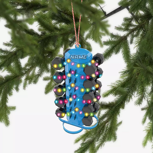 Weight tree with dumbbells Ornament, Fitness, gym Christmas tree Hanging Decor 5454, Ornament Decoration, Ornament For Gift, Ornament Christmas