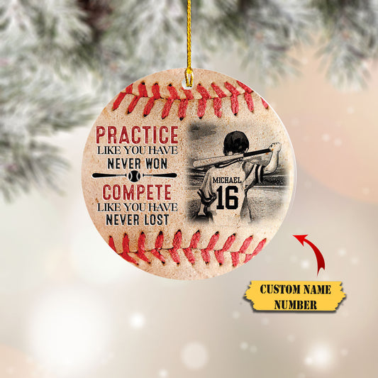 Win Or Lose Baseball Boy Personalized shape acrylic Ornament, baseball ornament, Christmas gift for baseball lover, Ornament Decoration, Ornament For Gift, Ornament Christmas
