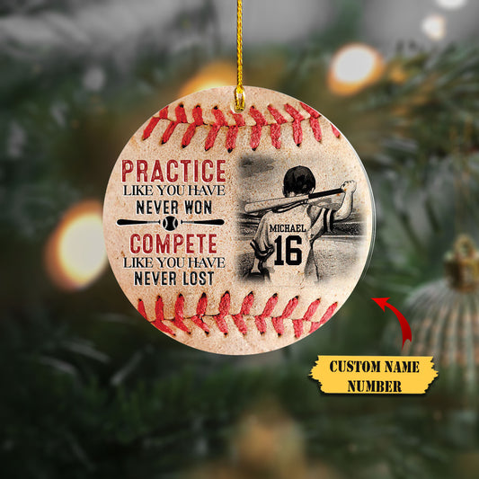 Win Or Lose Baseball Boy Personalized shape acrylic Ornament, baseball ornament, Christmas gift for baseball lover, Ornament Decoration, Ornament For Gift, Ornament Christmas