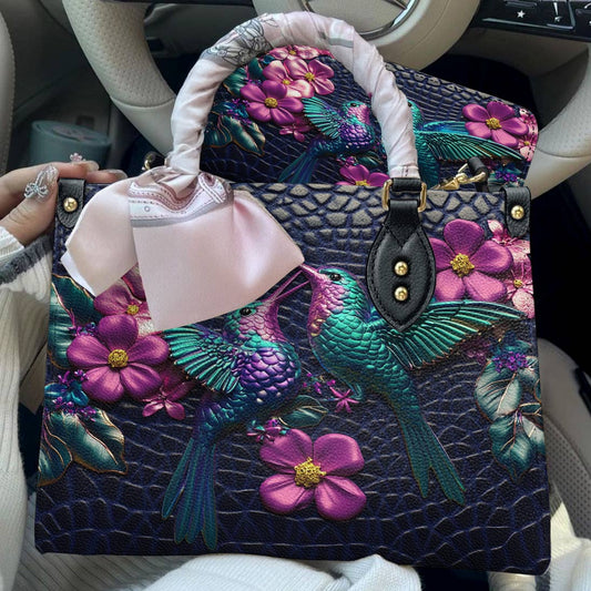 Hummingbird Leather Bag Violet Song